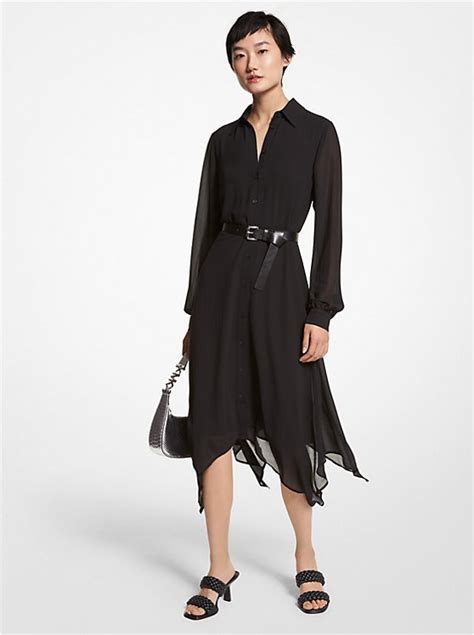 Georgette Handkerchief Shirtdress 